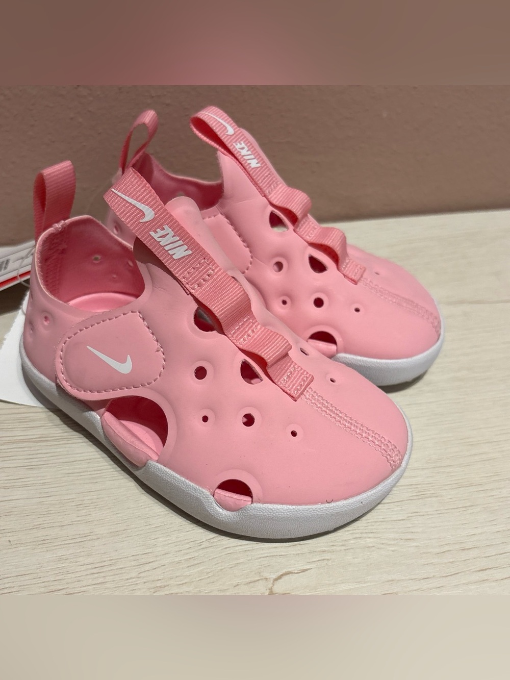 Nike Sunray Protect 4 Water Shoes Sandals Pink/White Closed Toe Sz Toddler 5 5C